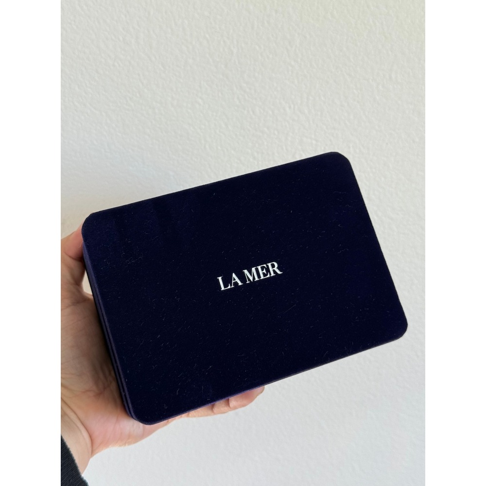 La Mer Navy Blue Velvet Gift Presentation Box OS Luxury Skincare Keepsake Case